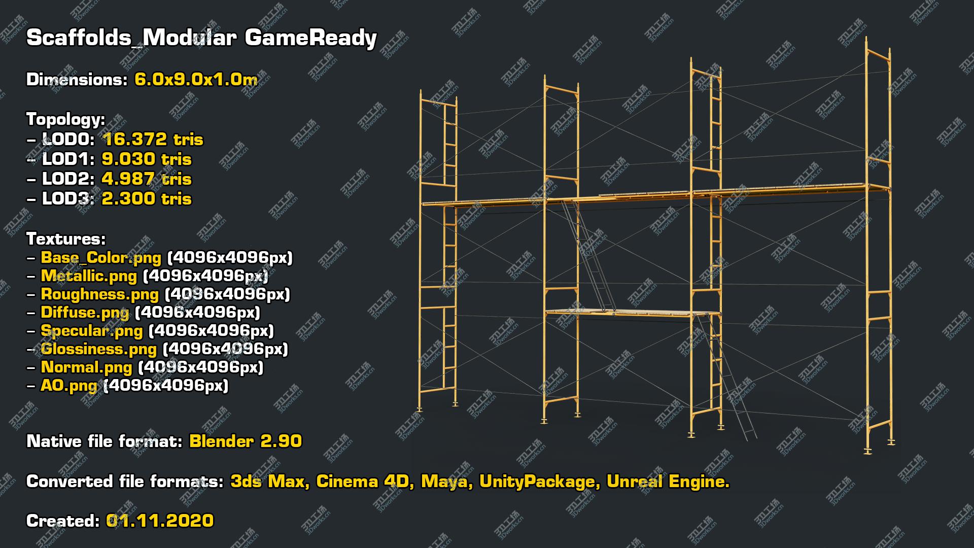 images/goods_img/2021040234/Scaffolds Modular LODs GameReady 3D model/3.jpg